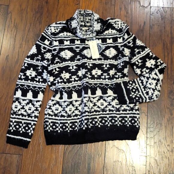 NWT Ski Sweater Sonoma Pattern Boucle Turtleneck Cowl-Neck - Picture 2 of 4